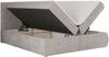 Boxspringbett AVERTA 140 x 200 cm mit Bettkasten und Topper, Doppelbett mit Bonnell-Federkernmatratze, gepolstertem Kopfteil, Stauraum, modernes Schlafzimmer Bett - Hellgrau Schenille glatt - H3 Bild 5