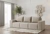 Sofa Designersofa ESTELLE 3-Sitzer mit Schlaffunktion in Stoff Poso Beige Bild 2