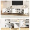 Odikalo TV-Schrank Lowboard Fernsehschrank mit 4 Schranktüren (190 x 40 x 51,5 cm, mit 6 Metallbeinen,190 cm lang, geeignet für Fernseher mit einer Bildschirmdiagonale von ca. 85 Zoll) Bild 4