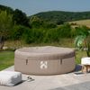 HOME DELUXE Outdoor Whirlpool inkl. Kissen, Getränkehalter und Sonnendach SPLASH - Ø208 cm 6 Personen Beige Bild 2