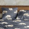 Irisette Biber Bettwäsche Panda 8545-20 Schafe Anthrazit Grau 135x200 Bild 2