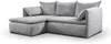 Ecksofa mit Schlaffunktion TEODORA von PASCAL MORABITO - Kord - Grau - Ecke links Bild 2