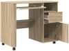 vidaXL Tisch mit Rädern Sonoma-Eiche 91 x 50 x 77 cm Holzwerkstoff 869532 Bild 5