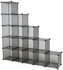 Regalsystem Würfelregal Steckregal 15 Fächer Stufenregal DIY Regal Kunststoff Bild 4