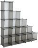 Regalsystem Würfelregal Steckregal 15 Fächer Stufenregal DIY Regal Kunststoff Bild 1