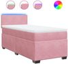vidaXL Boxspringbett mit Matratze Rosa 90x190 cm Samt 3288485 Bild 2