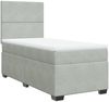 vidaXL Boxspringbett mit Matratze Hellgrau 90x200 cm Samt 3290804 Bild 2