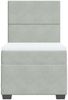 vidaXL Boxspringbett mit Matratze Hellgrau 90x200 cm Samt 3290804 Bild 4