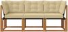 vidaXL Outdoor Mittel- und Ecksofa mit Kissen 3 Stück Natur 900624 Bild 5