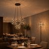 s.luce Atom Cluster LED Mehrfach-Pendelleuchte 3-flammig Schwarzchrom 70cm Bild 2