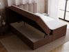 GRAINGOLD Maison Boxspringbett 160x200, Boxspringbett mit zwei Bettkästen, Kopfteil, Velour-Stoff, Braun Bild 5