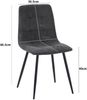 Albatros Esszimmerstühle 4er Set BORA Anthrazit - Komfortabler Polsterstuhl für Modernes und Stilvolles Design am Esstisch - Küchenstuhl oder Stuhl Esszimmer mit hoher Belastbarkeit bis 110kg Bild 5