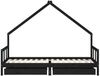 vidaXL Kinderbett mit Schubladen Schwarz 90x200 cm Massivholz Kiefer 834554 Bild 5