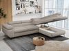 Mks Möbel 'Peter L-form' Ecksofa mit Bettfunktion, Bettkasten & einstellbaren Kopfstützen, Beige, Mikrofaser, mit Topper, rechts Bild 3