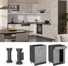 Küchenunterschrank R-Line Beton 60 cm , AP Eiche Vicco Bild 2