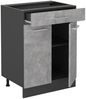 Küchenunterschrank R-Line Beton 60 cm , AP Eiche Vicco Bild 4