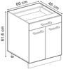 Küchenunterschrank R-Line Beton 60 cm , AP Eiche Vicco Bild 3