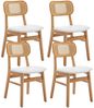 WAHSON OFFICE CHAIRS Esszimmerstuhl Rattansessel 2/4er Set, Küchenstuhl Bild 4