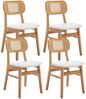 WAHSON OFFICE CHAIRS Esszimmerstuhl Rattansessel 2/4er Set, Küchenstuhl Bild 5