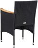 vidaXL Garten-Essstühle 2 Stk. Poly Rattan Schwarz 46181 Bild 5