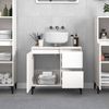 vidaXL Badschrank Weiß 65x33x60 cm Holzwerkstoff 819828 Bild 3