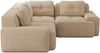 3-Sitzer Sofa 177x104x69 cm aus Cordstoff rahmenlos modular, beige Bild 5