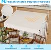 Klemmmarkise 200cm Balkonmarkise ohne Bohren mit Handkurbel Höhenverstellbar & UV-beständig 200 cm Weiß Bild 3