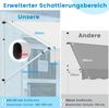 Klemmmarkise 200cm Balkonmarkise ohne Bohren mit Handkurbel Höhenverstellbar & UV-beständig 200 cm Weiß Bild 5