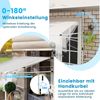 Klemmmarkise 200cm Balkonmarkise ohne Bohren mit Handkurbel Höhenverstellbar & UV-beständig 200 cm Weiß Bild 4