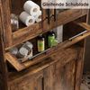 GarveeMore Küchenbuffet mit 5 Türen & 2 verstellbaren Regalen,60 x 30 x 170 cm Mehrzweckschrank,Küchenschränke,für Küche und Wohnzimmer Bild 4