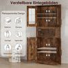 GarveeMore Küchenbuffet mit 5 Türen & 2 verstellbaren Regalen,60 x 30 x 170 cm Mehrzweckschrank,Küchenschränke,für Küche und Wohnzimmer Bild 3