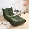 HAUSS SPOLE Sitzsack Lazy Sofa mit Fußhocker, Wohnzimmer Teddysamt, modernes Design Grün (Teddyfleece+Schaumstoff mit hoher Dichte, 2 St, Produkt als komprimierte Verpackung) Bild 3