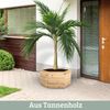 Pflanzkasten Holz 6-eckig MICHA - Inkl. Vlies und Handschuhe | Pflanzkübel Tannenholz Blumenkasten Blumenkübel Blumentopf Terrasse, 60cm Breit Bild 3
