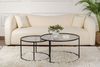 Couchtisch-Set, 'Black-Grey', 43 x 80 x 80, Schwarz Bild 2