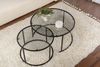 Couchtisch-Set, 'Black-Grey', 43 x 80 x 80, Schwarz Bild 4