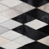 Teppich Kuhfell weiß / schwarz 140x200 cm Patchwork Kurzflor MALDAN Bild 5