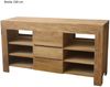Badmöbel Set Pajala Teak Massivholz - Breite vom Spiegel: 180 cm - Breite vom Unterschrank: 120 cm - Anzahl Hochschränke: 3 Hochschränke Bild 5