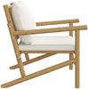 vidaXL Gartenstühle 2 Stk. mit Cremeweißen Kissen Bambus 363462 Bild 5