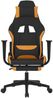 Gaming-Stuhl mit Fußstütze Schwarz und Orange Stoff, Drehbar [3143747] Bild 3