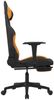 Gaming-Stuhl mit Fußstütze Schwarz und Orange Stoff, Drehbar [3143747] Bild 4