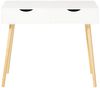 SoBuy FWT40-WN Schreibtisch, MDF, Lackiert, Weiß, 90 x 77 x 45 cm Bild 1