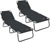 vidaXL Klappbare Sonnenliege 2 pcs Schwarz 188 x 57 x 86,5 cm 42003147 Bild 2