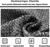 Merax Esszimmerstühle, (Set, 4 St), 4er Set Polsterstühle, bequem und atmungsaktiv, Chenil, Handläufe aus goldfarbenem Edelstahl, grau Bild 5