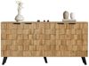 MODFU Sideboard mit quadratische, strukturierte Oberfläche (Kommode, Anrichte, Wohnzimmerschrank, Highboard, 1 St, 4 Türen), Mit Verstellbare Einlegeböden Bild 5