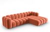 Micadoni Modulares Ecksofa Lupine 4-Sitzer Rechts Samtstoff Salvador Koralle Bild 2
