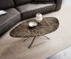 Couchtisch Edge Organisch 140x76 cm Keramik Emperador Extra Lucidato Dunkelbraun Sarity Edelstahl gebürstet Bild 4