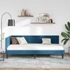 vidaXL Eckbettgestell mit Kopfteil Blau 100 cm x 200 cm Samt 42016357 Bild 3