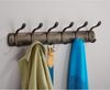 mDesign Hakenleiste 2er Set Wandgarderobe 6 Haken Stahl Bronzefarben Bild 3
