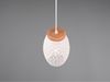 Kleine LED Pendelleuchte in Weiß mit ausgefallenem Stanzmuster, Ø 15cm Bild 5