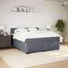 vidaXL Boxspringbett mit Matratze Dunkelgrau 200x200 cm Samt 3286415 Bild 3